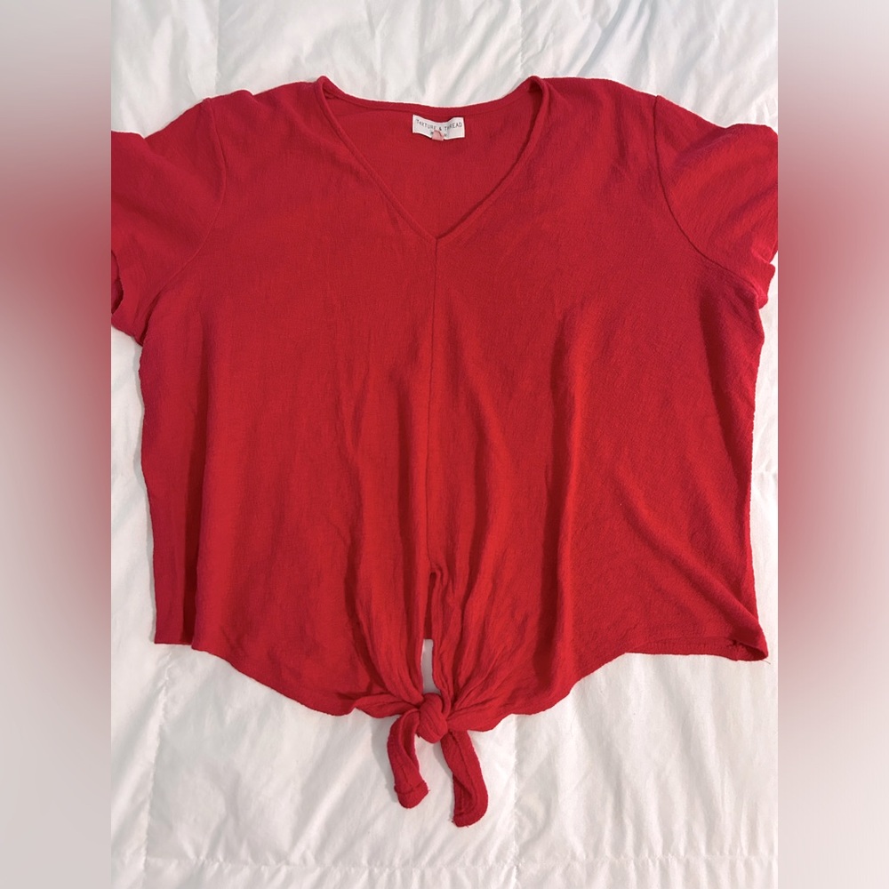 Madewell Cotton Tie Front Top